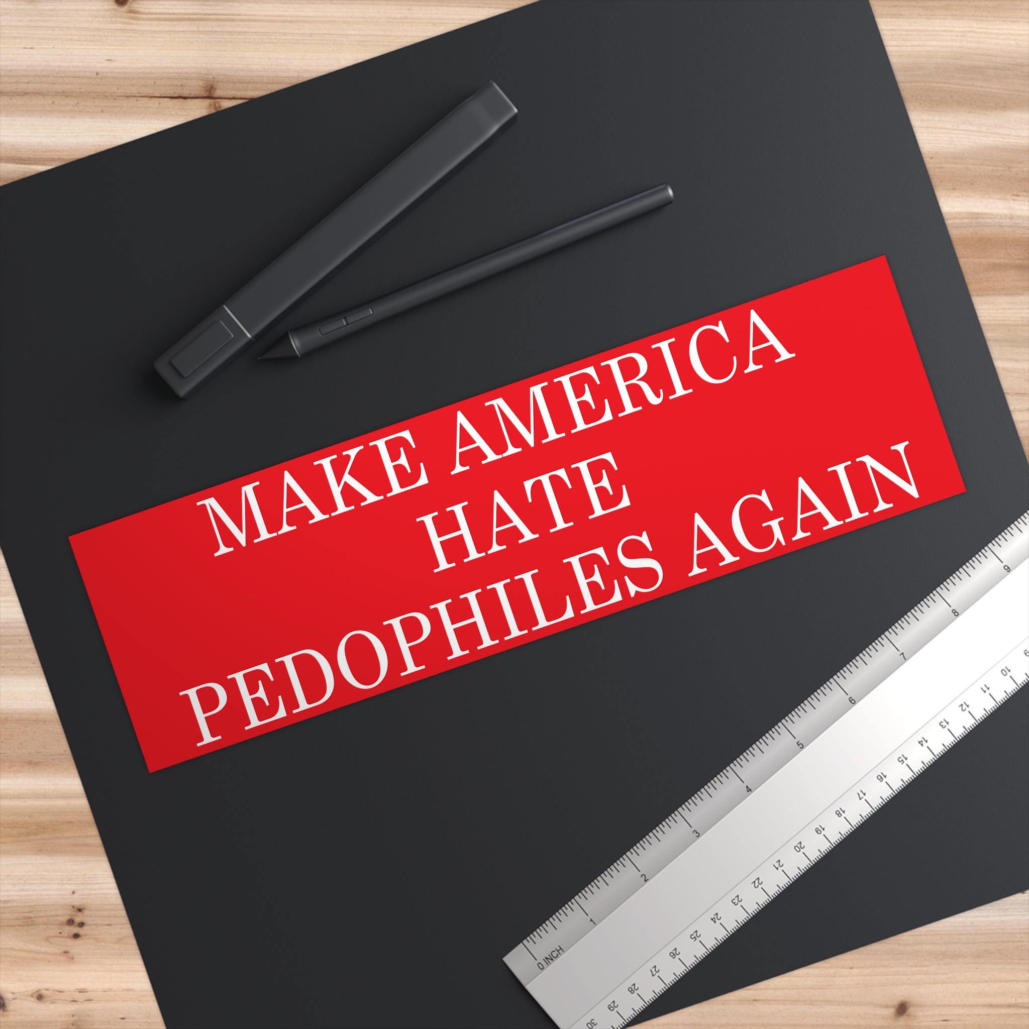 Bumper Sticker — "Make America Hate Pedophiles Again" Political Statement Decal
